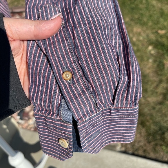 Ted Baker Men’s Blue Red Button Down Long Sleeve Business Casual Shirt Size 4 - Picture 3 of 10